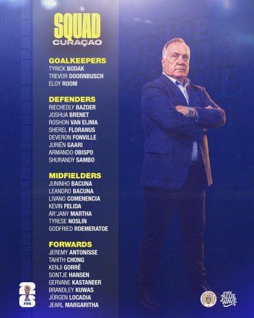 Advocaat fue una de las caras elegidas para presentar la lista definitiva de Curazao. 
