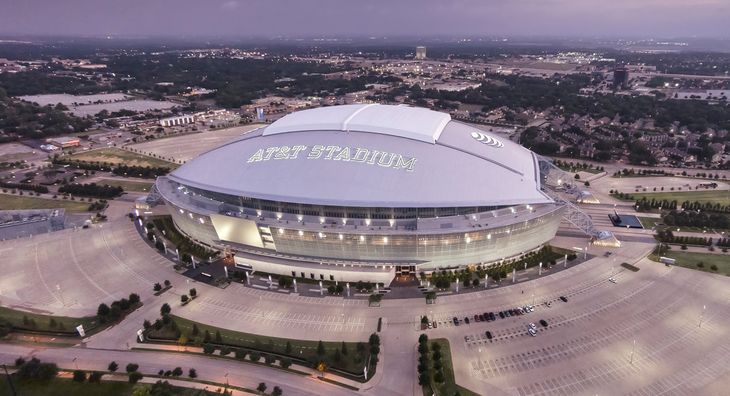 Una vista panorámica del Dallas Stadium, donde jugará la selección argentina en Texas. 