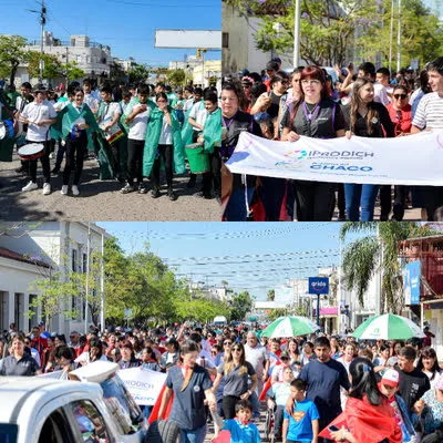 Sáenz Peña colmó sus calles de superhéroes en la caminata inclusiva