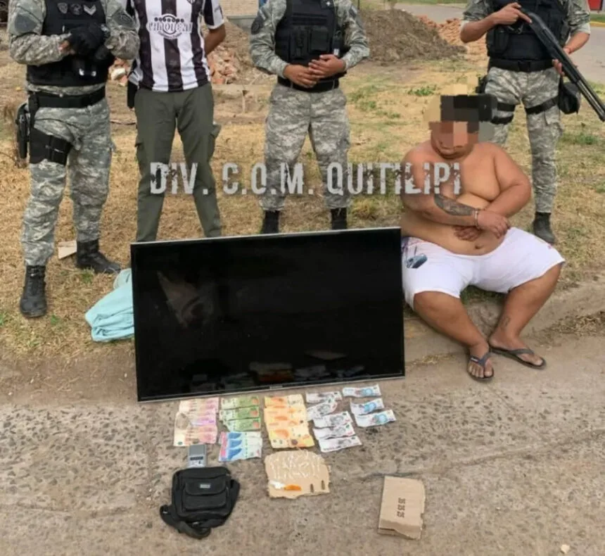 Quitilipi: A la madrugada robó en una casa y a la tarde lo detuvieron con drogas