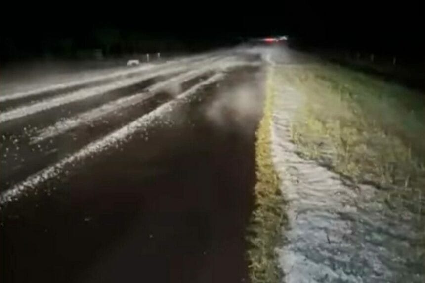 Impresionante granizada en el norte de Entre Ríos: videos muestran la magnitud del fenómeno