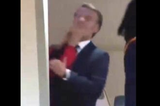 Escándalo en Francia: el video viral de Emmanuel Macron abofeteado por su esposa en un avión