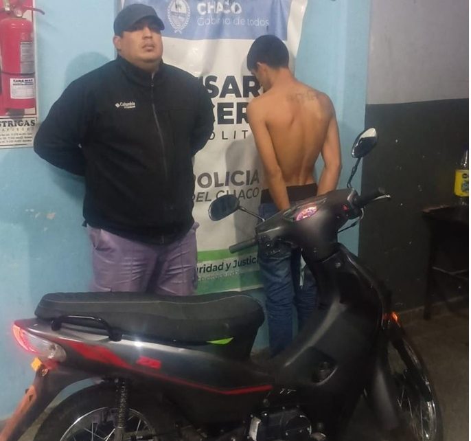 RESISTENCIA:  Recuperan Una Motocicleta Robada Y Detienen A Un Joven