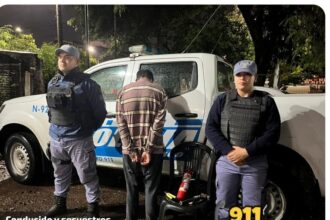 RESISTENCIA: Fue Sorprendido Dentro De Una Vivienda: Tenía Un Matafuegos, Una Pinza Y Un Martillo