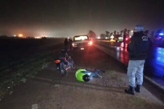 CHARATA: Un Motociclista Perdió El Control Y Cayó A La Banquina De Ruta 89