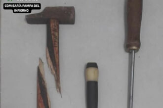 Pampa del Infierno: quiso agredir a su pareja y terminó herido con un martillo