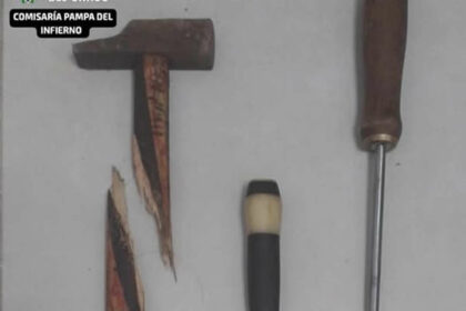 Pampa del Infierno: quiso agredir a su pareja y terminó herido con un martillo