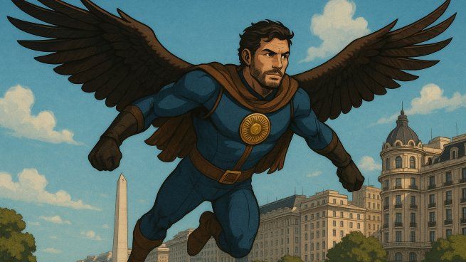 Así sería el superhéroe argentino según la Inteligencia Artificial: alas y poderes místicos
