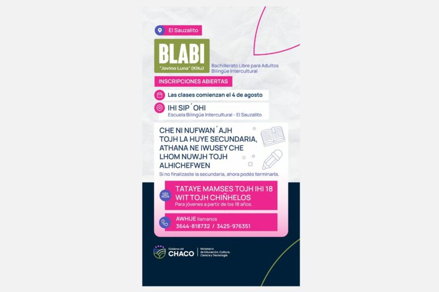 El Sauzalito: Siguen Abiertas Las Inscripciones Al Bachillerato Libre Para Adultos «jovino Luna”