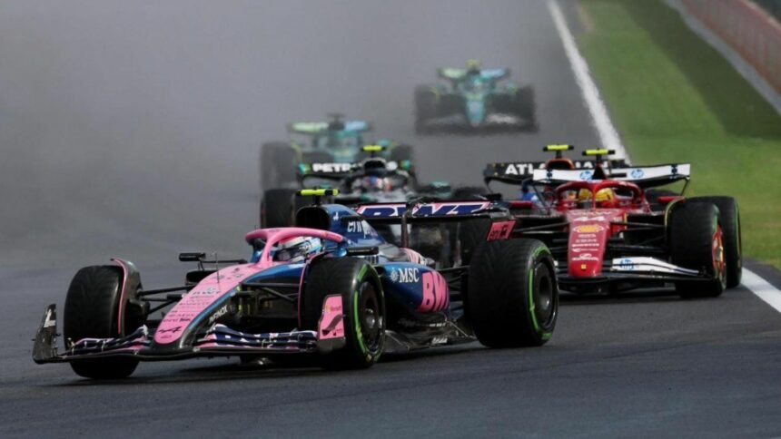 Franco Colapinto terminó en el puesto 19 en el GP de Bélgica, pese a la estrategia de Alpine en la lluvia