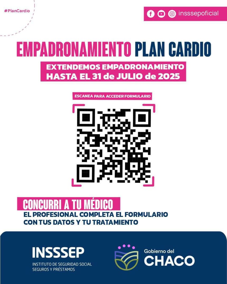 Insssep Extiende El Empadronamiento Del Plan Cardiovascular Hasta Fin De Mes