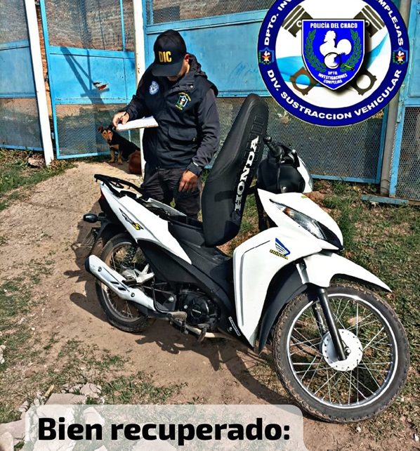 RESISTENCIA: Efectivos Recuperaron Una Moto En Menos De Cuatro Horas