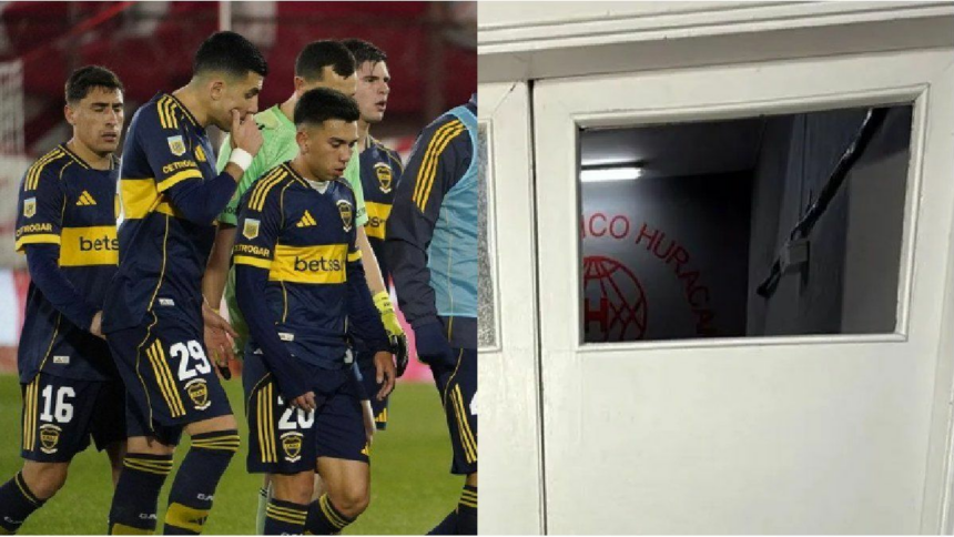 Bronca en Boca: vidrio roto en el vestuario y tensión tras la derrota con Huracán