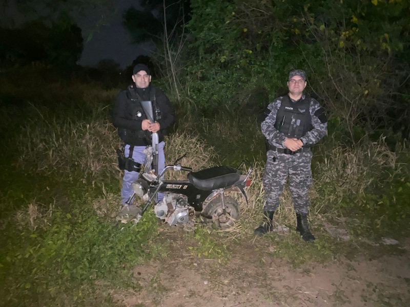 SÁENZ PEÑA: En Un Monte Hallaron Una Moto Sustraída Hace Unos Días
