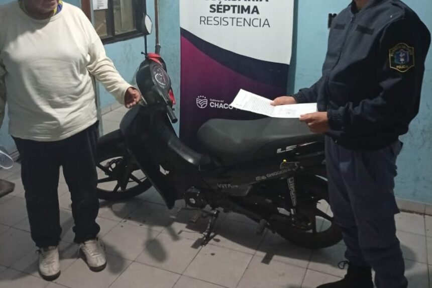 RESISTENCIA:   Robó Una Moto Estacionada Con La Llave Puesta, Pero La Abandonó Al Ver A La Policía