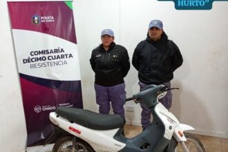 RESISTENCIA:  Arrastraba Una Motocicleta Pero Al Ver A Los Agentes La Abandonó, Era Buscada Por Hurto