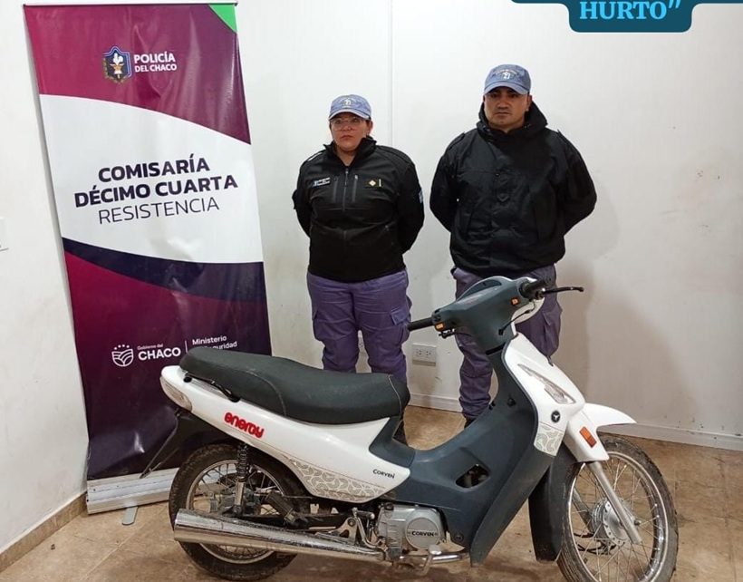 RESISTENCIA:  Arrastraba Una Motocicleta Pero Al Ver A Los Agentes La Abandonó, Era Buscada Por Hurto