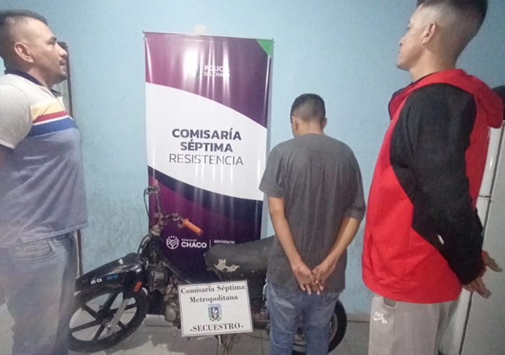 RESISTENCIA: Fue Captado Por Cámaras Robando Una Motocicleta, Terminó Detenido