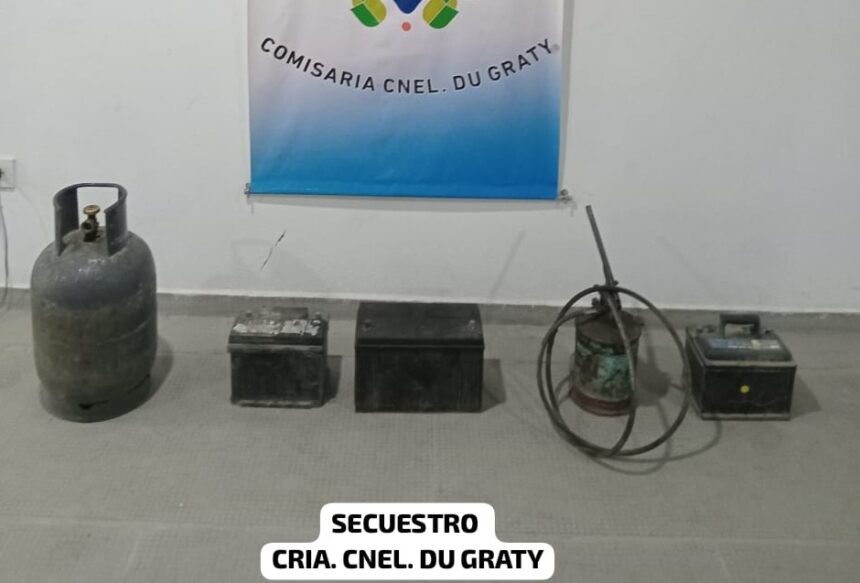 DU GRATY: Agentes Recuperan Objetos Sustraídos Y Detienen Al Sospechoso