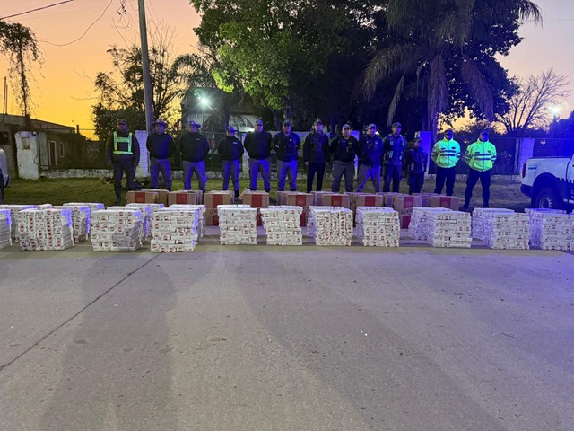 CHACO: Colaboración Entre Gendarmería Y La Policía Termina Con El Secuestro De Cigarrillos De Contrabando