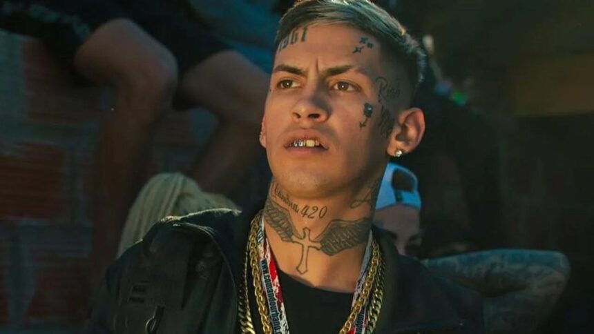 Confuso incendio en la casa de L-Gante: prefirió grabar un videoclip en ruinas