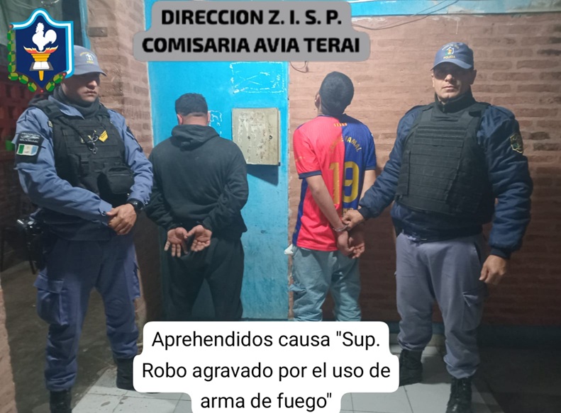 AVIA  TERAI: Armados Y Encapuchados Robaron Un Celular, Ya Están Detenidos