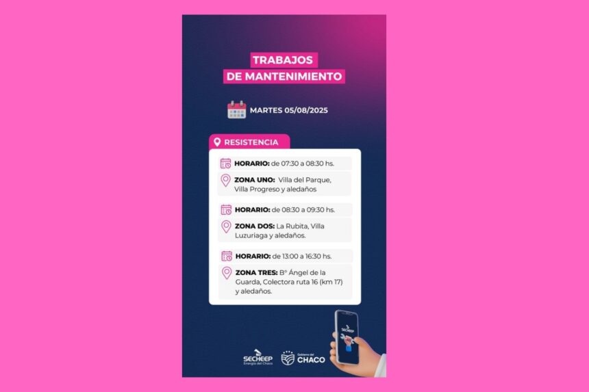 Este Martes 5: Secheep Realizará Trabajos De Mantenimiento