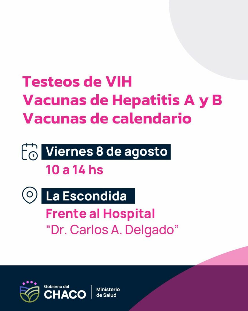 La Escondida: Salud Invita A La Jornada De Testeos Y Vacunación