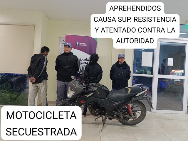 RESISTENCIA: Una Pareja Terminó Detenida Por Atentado Contra La Autoridad