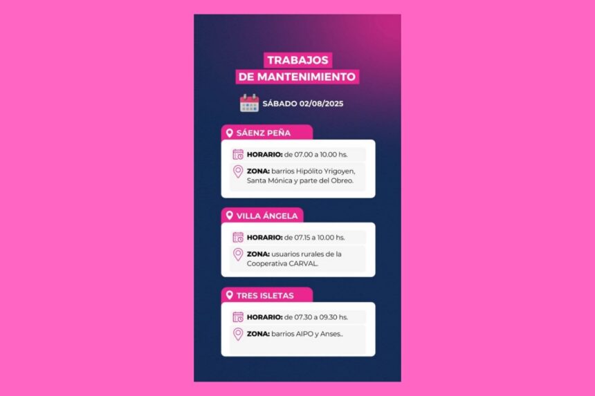 Secheep Realizará Trabajos De Mantenimiento Este Sábado En Distintas Localidades