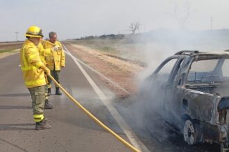 LOS FRENTONES: Se Prendió Fuego El Vehículo De Un Gendarme, En Plena Ruta