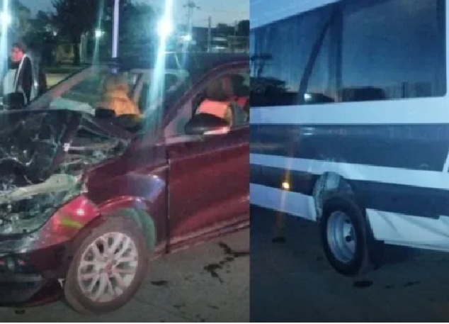 RESISTENCIA:   Accidente De Tránsito Involucró A Una Combi Del Servicio Penitenciario