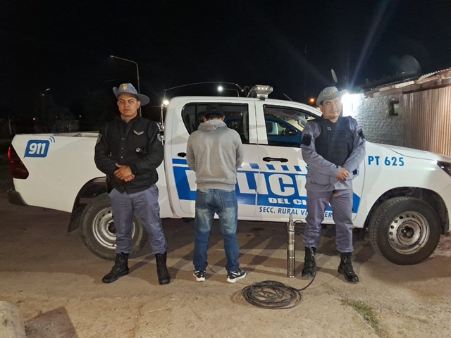 VILLA BERTHET: Un Hombre Fue Detenido Por El Hurto De Una Bomba Sumergible