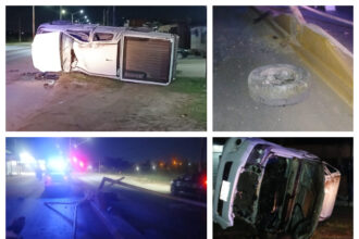 CHACO: En Aparente Estado De Ebriedad Colisiono Una Jirafa De Alumbrado Público Y Volcó