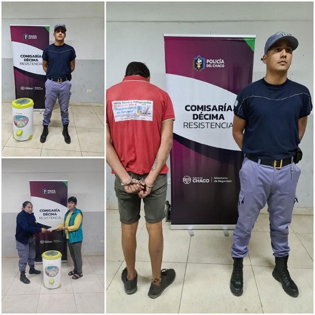 CHACO: Lo Detuvieron Con Un Secarropas Robado