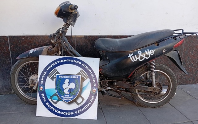RESISTENCIA: En Operativo Recuperan Una Motocicleta Denunciada Como Robada
