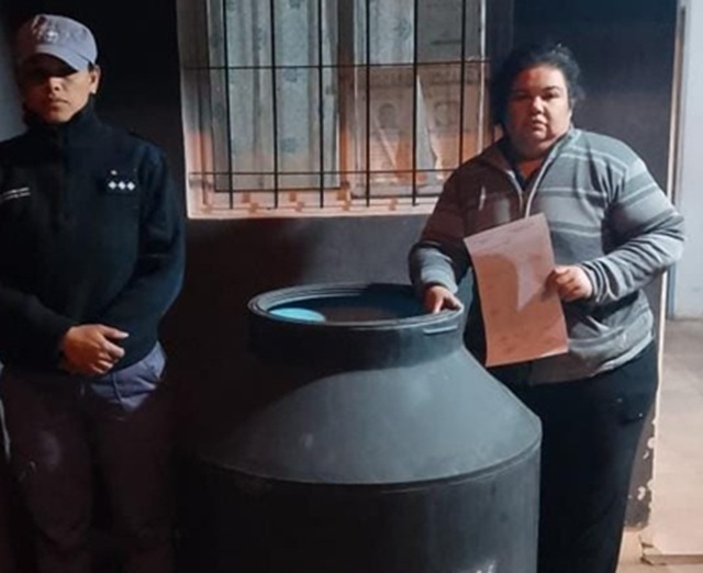 SÁENZ PEÑA:  Rápida Intervención Para Recuperar Y Restituir Un Tanque De Agua