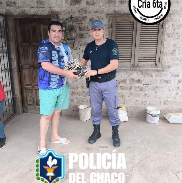 SAENZ PEÑA: Tras Rápida Intervención Policial Recuperan Una Bomba De Agua