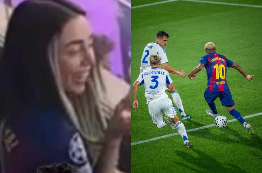 ¿Romance confirmado? Nicki Nicole, presente en el estadio viendo a Lamine Yamal