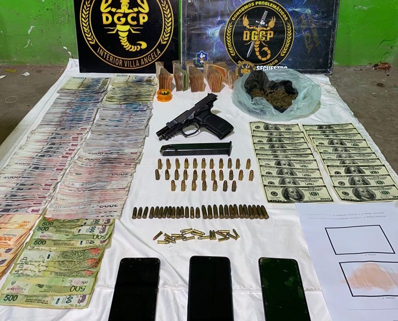 CHARATA: Dos Allanamientos Simultáneos Terminaron Con El Secuestro De Drogas, Armas Y Dinero