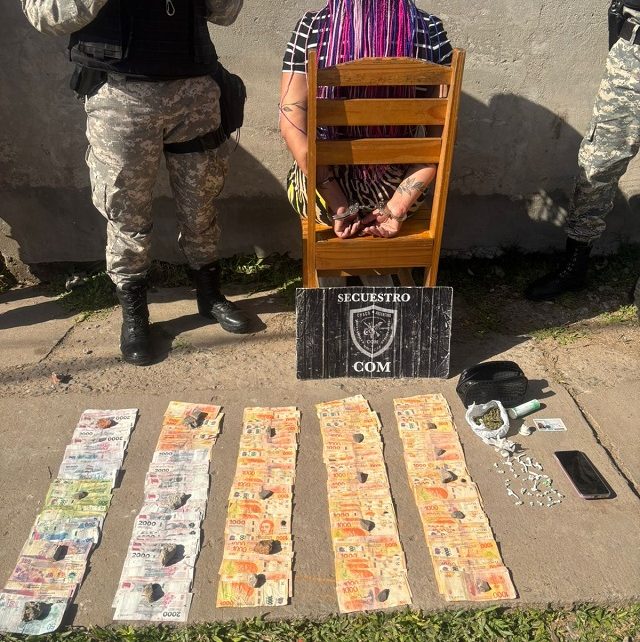 RESISTENCIA: La Atraparon Con Bochitas De Cocaina, Marihuana Y Dinero En Efectivo