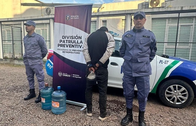 RESISTENCIA:  Se Llevó Dos Bidones De Un Kiosco Y Fue Detenido