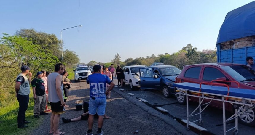 CHACO:  Choque Múltiple En Ruta 11: Cuatro Vehículos Involucrados