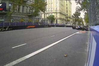 Así fue el choque de Franco Colapinto en la clasificación del Gran Premio de Azerbaiyán