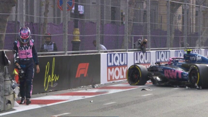 Fórmula 1: Franco Colapinto chocó en la clasificación del GP de Azerbaiyán y largará 16° en la carrera