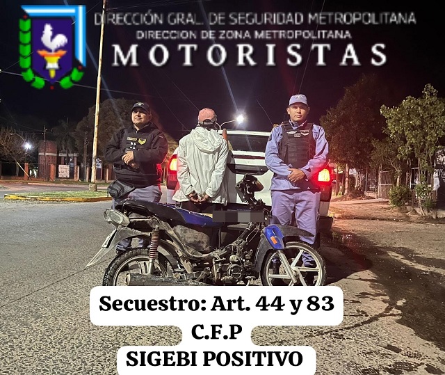 FONTANA: Conducía Una Moto Sin Papeles Y En Estado De Ebriedad: Y Presentaba Una Solicitud De Comparendo