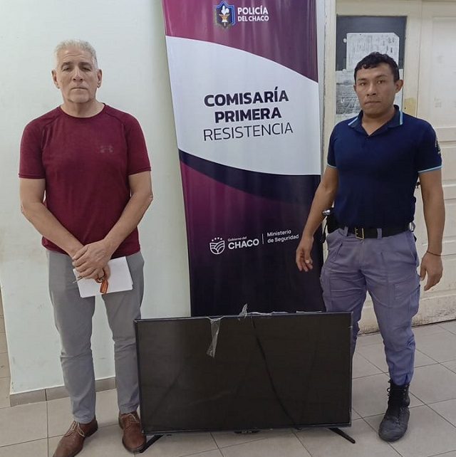 CHACO: Forzó Una Ventana Y Se Llevo Una Tv: Lo Detuvieron A Las Pocas Cuadras