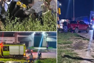 RESISTENCIA:   Auto Despistó Tras Chocar Con Una Camioneta Y Terminó En Un Canal