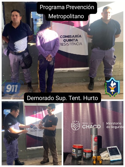 RESISTENCIA: Sorprendido Mientras Sustraía Objetos De Un Local