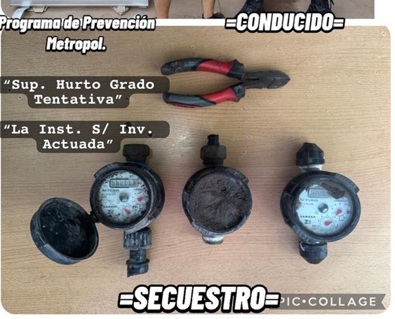 RESISTENCIA:    En Dos Operativos Recuperan Medidores De Agua Y Detienen A Dos Hombres